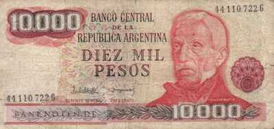 Argentinien - 10.000  Pesos (#306b_VG)
