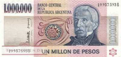 Argentina - 1 Million Pesos (#310-B-U3_UNC)