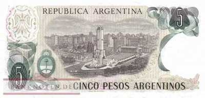 Argentinien - 5  Pesos Argentinos (#312a-2_UNC)