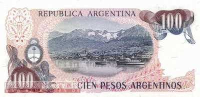 Argentinien - 100  Pesos Argentinos (#315a-1-B_UNC)