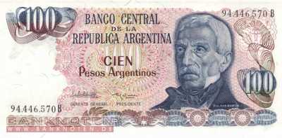 Argentinien - 100  Pesos Argentinos (#315a-B-U2_UNC)