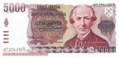 Argentinien - 5.000  Pesos Argentinos (#318a-B_UNC)