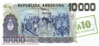 Argentina - 10  Australes (#322d-C_UNC)