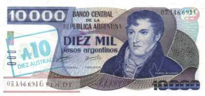 Argentina - 10  Australes (#322d-C_UNC)