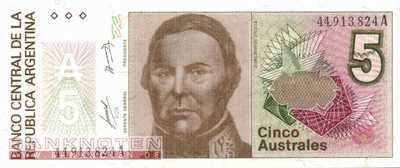 Argentinien - 5  Australes (#324a_UNC)