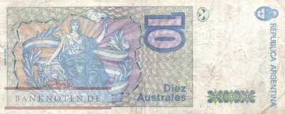 Argentina - 10  Australes (#325a_F)