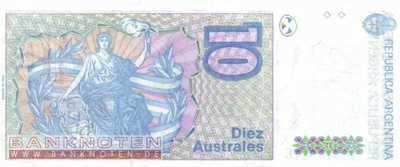 Argentina - 10  Australes (#325b-C_UNC)