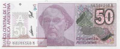 Argentina - 50  Australes (#326b-3_UNC)