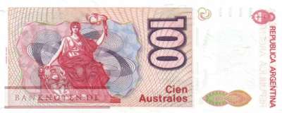 Argentinien - 100  Australes (#327b-2_UNC)