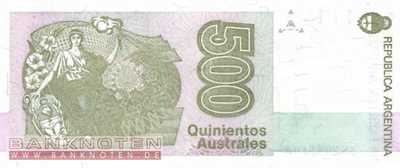 Argentinien - 500 Australes (#328b_UNC)