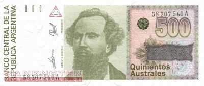 Argentina - 500 Australes (#328b_UNC)