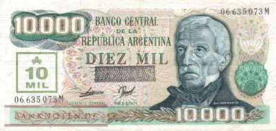 Argentinien - 10.000  Australes (#331_VF)