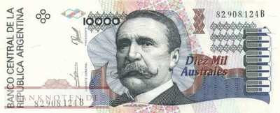 Argentinien - 10.000  Australes (#334a-B_UNC)