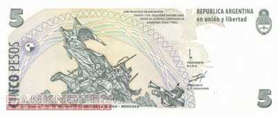 Argentinien - 5  Pesos (#347-A_UNC)