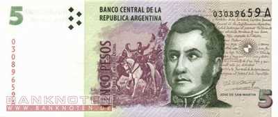 Argentina - 5  Pesos (#347-A_UNC)