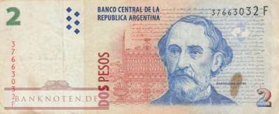 Argentinien - 2  Pesos (#352-3-F_F)