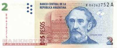 Argentinien - 2  Pesos - Ersatzbanknote (#352R-U3_UNC)