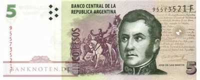 Argentinien - 5  Pesos (#353-F-U2_UNC)