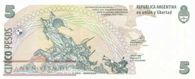 Argentinien - 5  Pesos (#353-G_UNC)