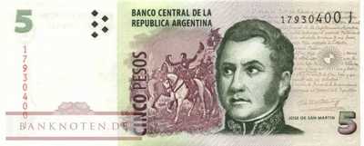 Argentina - 5  Pesos (#353-J_UNC)
