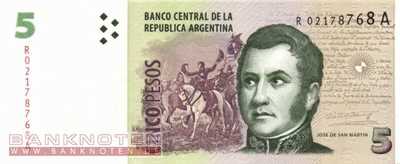 Argentina - 5  Pesos - Replacement (#353a-3-R_UNC)