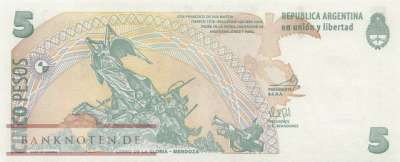 Argentinien - 5  Pesos (#353a-5-G_UNC)