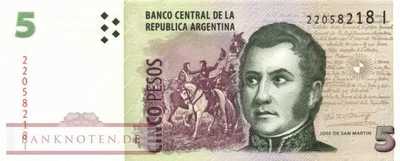 Argentinien - 5  Pesos (#353b-1-I_UNC)