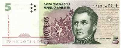 Argentinien - 5  Pesos (#353d-J_UNC)