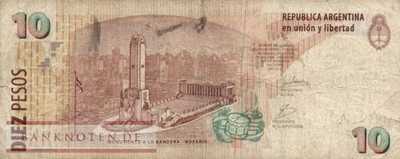 Argentinien - 10  Pesos (#354-K_VG)
