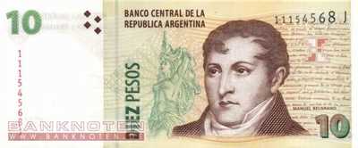 Argentinien - 10  Pesos (#354a-4-J_UNC)
