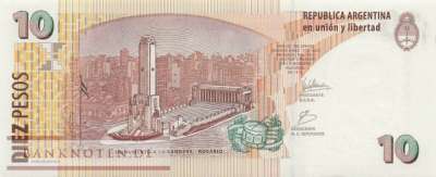 Argentinien - 10  Pesos - Ersatzbanknote (#354a-4-R_UNC)