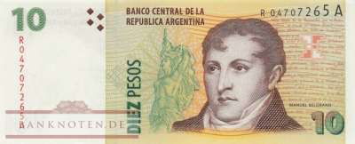 Argentinien - 10  Pesos - Ersatzbanknote (#354a-4-R_UNC)