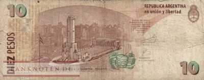 Argentinien - 10  Pesos (#354a-5-M_VG)
