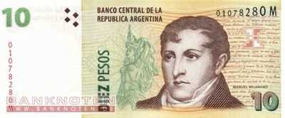 Argentinien - 10  Pesos (#354a-5-M_UNC)
