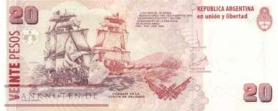 Argentina - 20  Pesos - Replacement (#355-G-R_UNC)