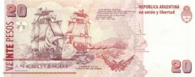 Argentinien - 20  Pesos (#355-G_UNC)