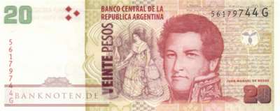 Argentinien - 20  Pesos (#355-G_UNC)