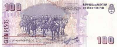 Argentinien - 100  Pesos (#357-G_UNC)