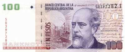 Argentinien - 100  Pesos (#357-J_UNC)