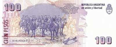 Argentinien - 100  Pesos (#357-W_UNC)