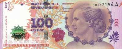 Argentina - 100  Pesos - Evita Peron (#358a_UNC)