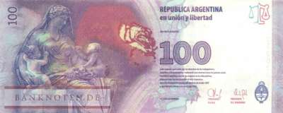 Argentina - 100  Pesos - Evita Peron (#358b-N2_UNC)