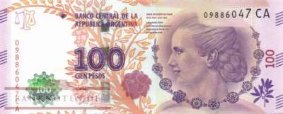 Argentinien - 100  Pesos (#358c-CA_UNC)