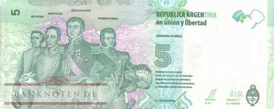 Argentina - 5  Pesos (#359b_UNC)