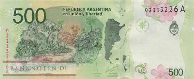 Argentina - 500  Pesos (#365-A_UNC)