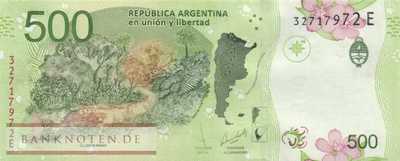 Argentina - 500  Pesos (#365-E_UNC)