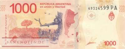 Argentinien - 1.000  Pesos (#366-PA_UNC)
