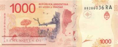 Argentinien - 1.000  Pesos (#366-RA_UNC)