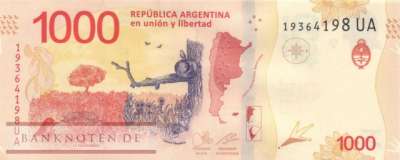 Argentinien - 1.000  Pesos (#366-UA_UNC)