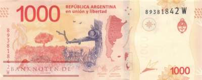 Argentinien - 1.000  Pesos (#366-W_UNC)